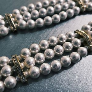 Vintage Costume Pearl Choker & Bracelet